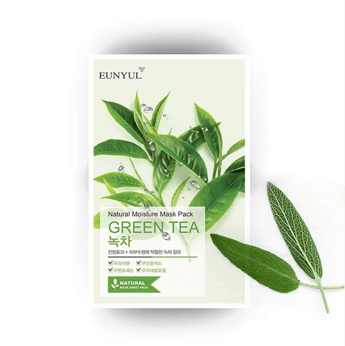 Eunyul Natural Moisture / Green Tea Sheet Mask, image 2 of 4