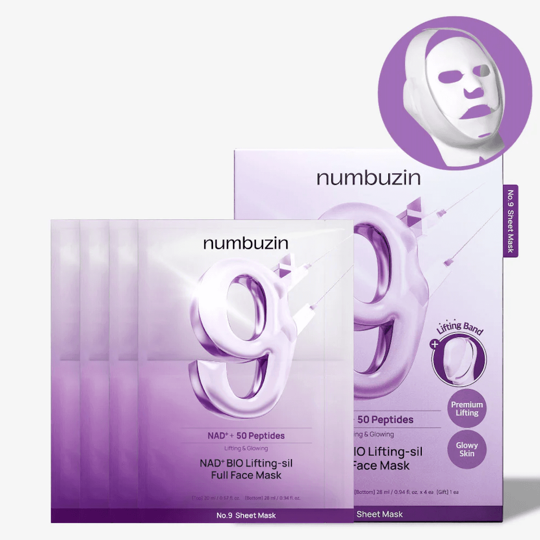 Numbuzin No 9 NAD+ Bio Lifting-sil Full Face Mask